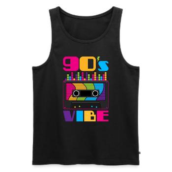 90s retro design / 90s party - Men's Premium Organic Tank Top - black - Front - Michal (187cm)