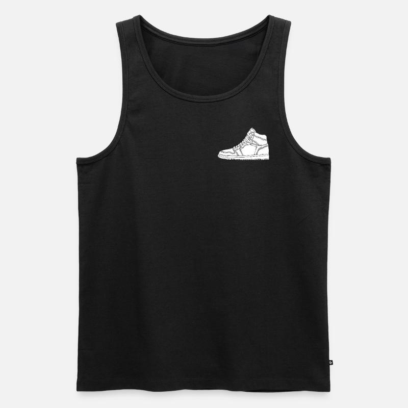 Sneaker - Männer Premium Bio Tank Top - Schwarz