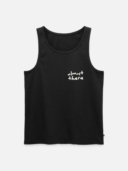 Almost There Never Give Up - Männer Premium Bio Tank Top - Schwarz