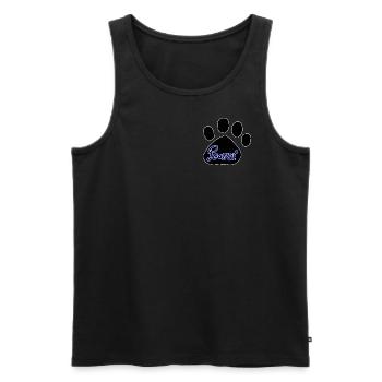 Peanut Logo - Männer Premium Bio Tank Top - Schwarz - Vorne - AI Model Male 178 light (178cm)