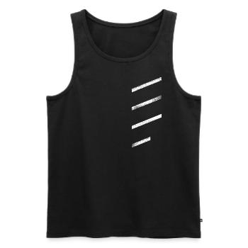 Minimal Style Ornament - Männer Premium Bio Tank Top - Schwarz - Vorne - Michal (187cm)
