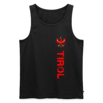 Tirol - Männer Premium Bio Tank Top - Schwarz - Vorne - Michal (187cm)