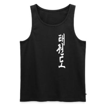Taekwondo Arts Martiaux Kanji Corée Combat - Débardeur bio Premium Homme - noir - Devant - Michal (187cm)