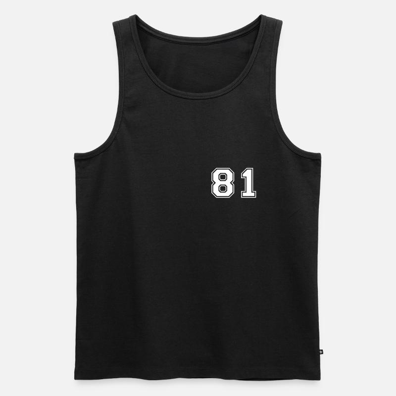81 - Männer Premium Bio Tank Top - Schwarz