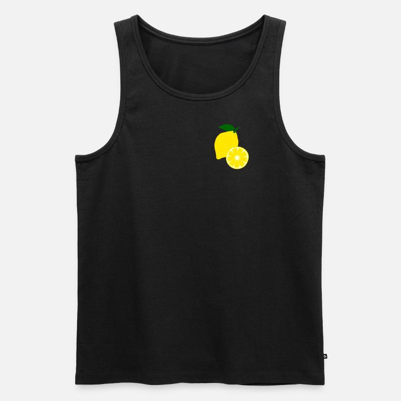 Lemon fruit - Männer Premium Bio Tank Top - Schwarz