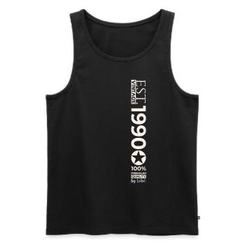 33rd Birthday Man Original June Vintage 1990 - Men's Premium Organic Tank Top - black - Front - Michal (187cm)