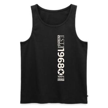 55th Birthday Man Original June Year 1968 - Men's Premium Organic Tank Top - black - Front - Michal (187cm)