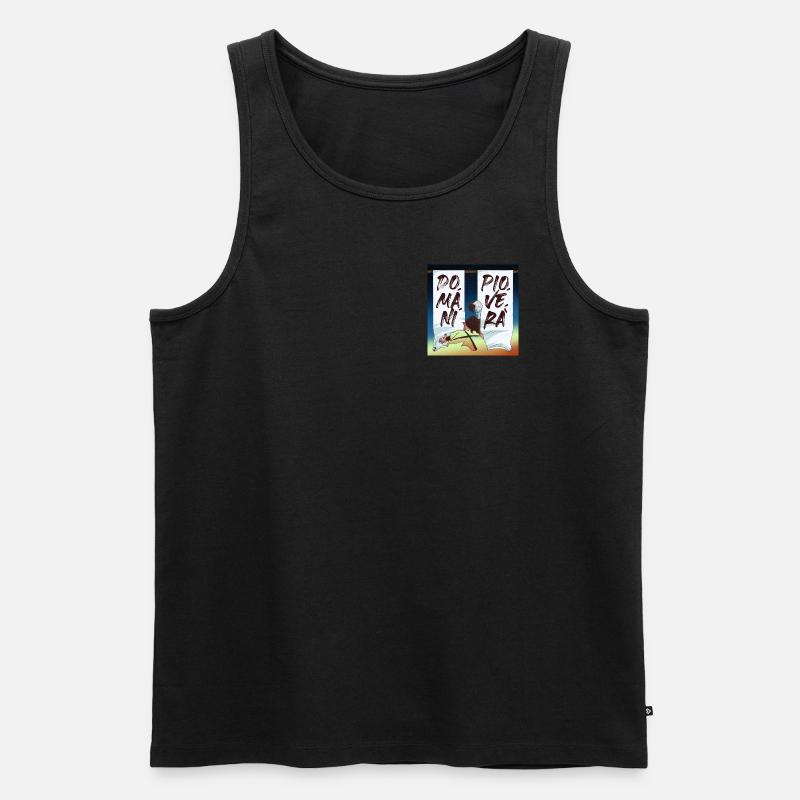 Morgen wird es regnen - Männer Premium Bio Tank Top - Schwarz