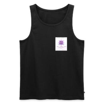 Fleur de Lotus et Spirale de Fibonacci - Débardeur bio Premium Homme - noir - Devant - Michal (187cm)