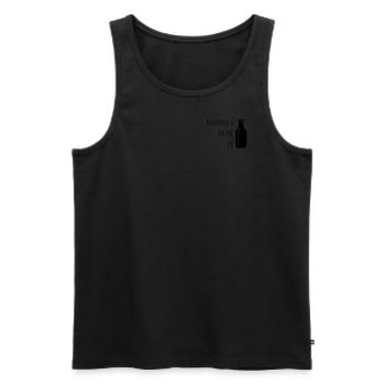 Bierbauch - Beine - Po 2 - Männer Premium Bio Tank Top - Schwarz - Vorne - AI Model Male 178 light (178cm)