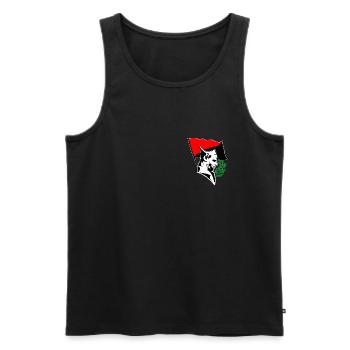 Durruti - Anarchy Flag - Männer Premium Bio Tank Top - Schwarz - Vorne - AI Model Male 178 light (178cm)