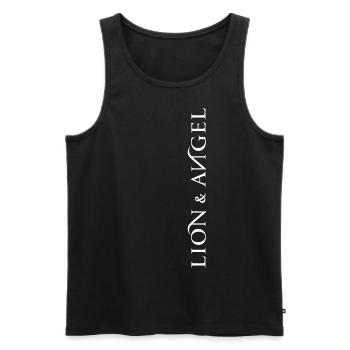 Lion & Angel - Männer Premium Bio Tank Top - Schwarz - Vorne - Michal (187cm)