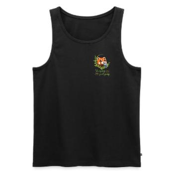 Slurping Momo - Männer Premium Bio Tank Top - Schwarz - Vorne - Michal (187cm)