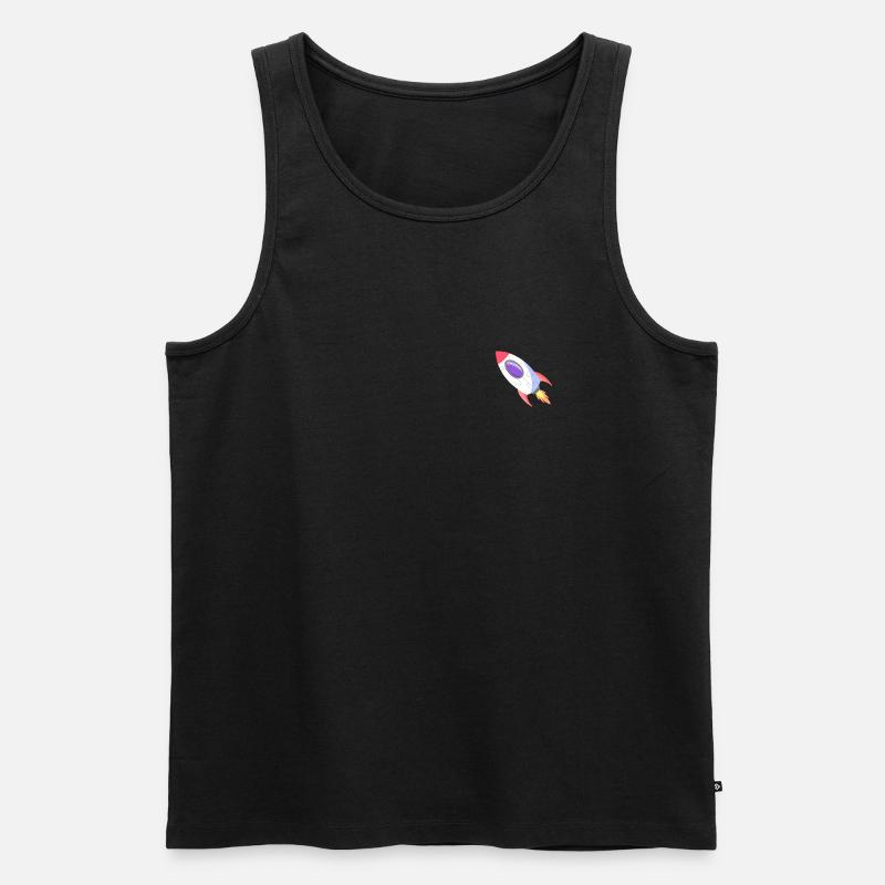 Space Rocket Pop Comic - Débardeur bio Premium Homme - noir