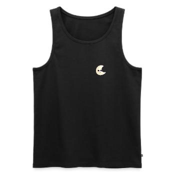 Der Mond ist glücklich! - Männer Premium Bio Tank Top - Schwarz - Vorne - AI Model Male 178 light (178cm)