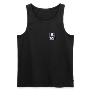 Diskette! Nostalgische Technik! - Männer Premium Bio Tank Top - Schwarz - Vorne - AI Model Male 178 light (178cm)