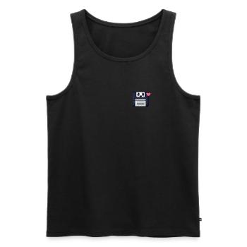 Cute Floppy Disk, kawaii! - Men's Premium Organic Tank Top - black - Front - AI Model Male 178 light (178cm)
