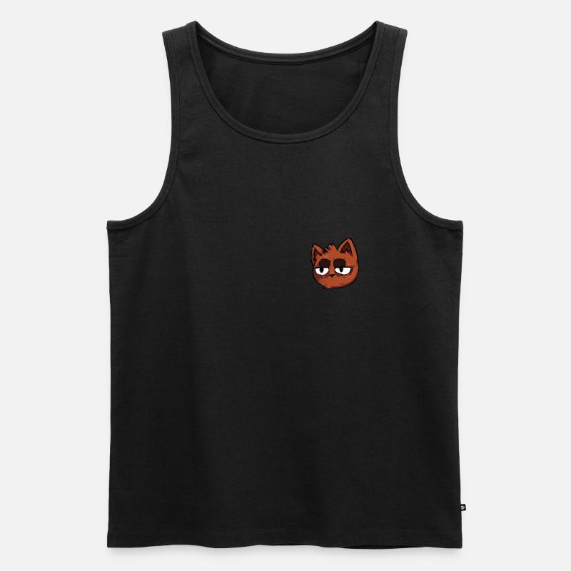 Cat - Männer Premium Bio Tank Top - Schwarz