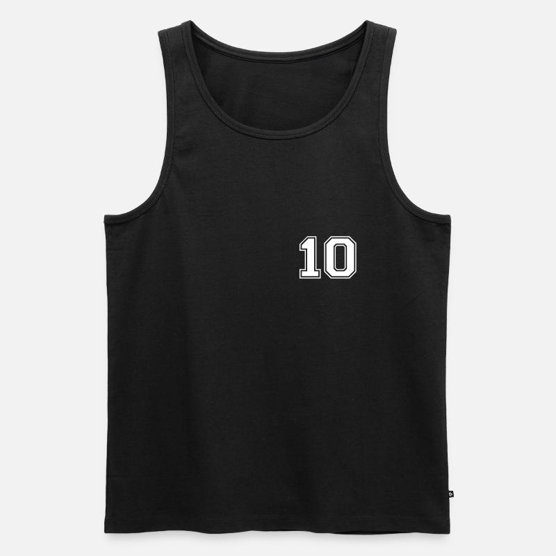 10 - Männer Premium Bio Tank Top - Schwarz