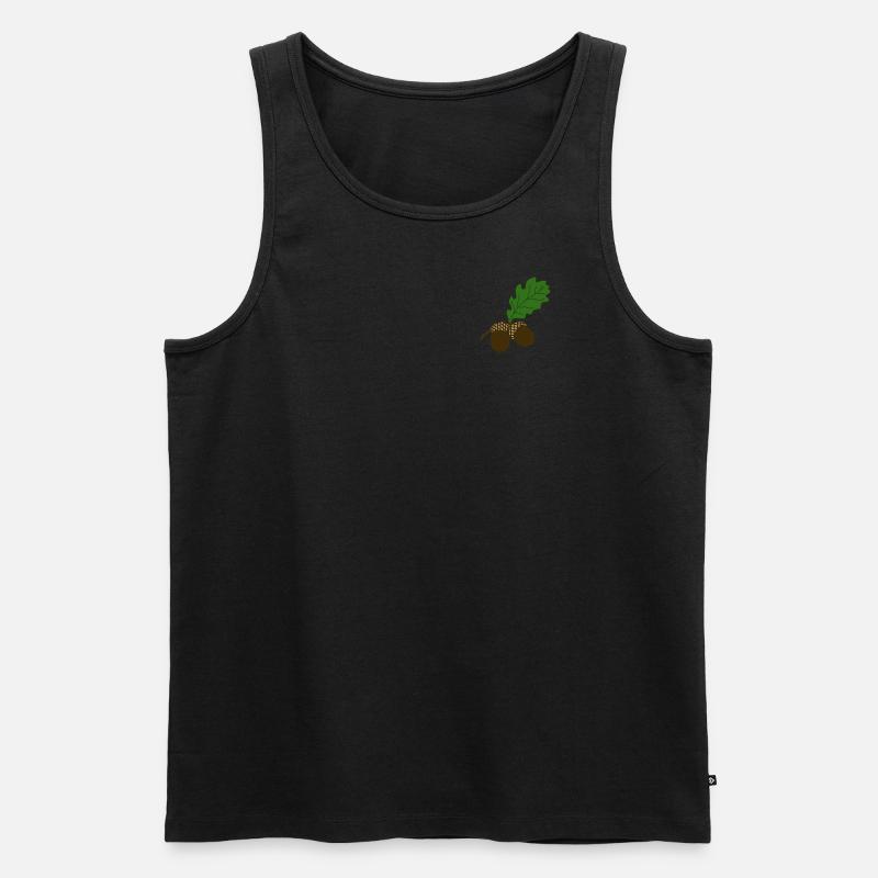 Eichel farbig - Männer Premium Bio Tank Top - Schwarz