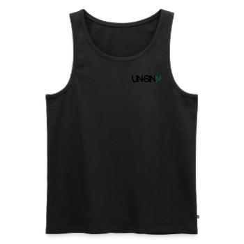 UN-SINN - Männer Premium Bio Tank Top - Schwarz - Vorne - AI Model Male 178 light (178cm)