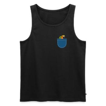 Exotic Animal Bird Gift Chest Bag Parrot - Men's Premium Organic Tank Top - black - Front - AI Model Male 178 light (178cm)