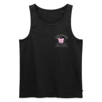Vegan Schweinchen männl. Klima Planet SabineVegan - Männer Premium Bio Tank Top - Schwarz - Vorne - Michal (187cm)