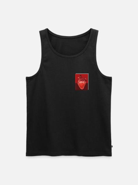 Heart Strawberry Fusion - Men's Premium Organic Tank Top - black