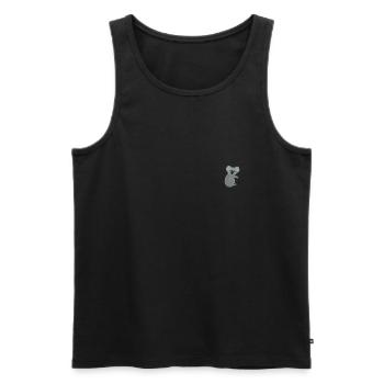 Koala T-Shirt - Männer Premium Bio Tank Top - Schwarz - Vorne - AI Model Male 178 light (178cm)