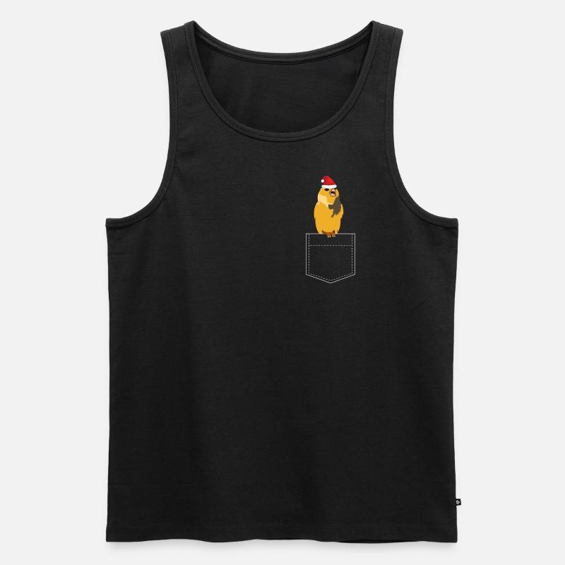 Weihnachtsvogel - Männer Premium Bio Tank Top - Schwarz
