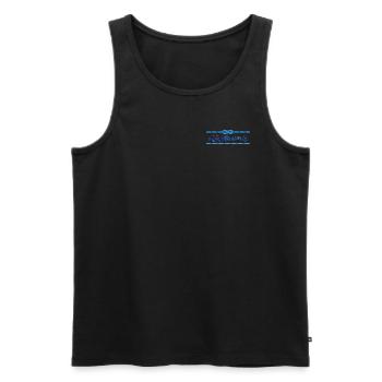 Hamburg Seil und Fisch blau - Männer Premium Bio Tank Top - Schwarz - Vorne - Michal (187cm)