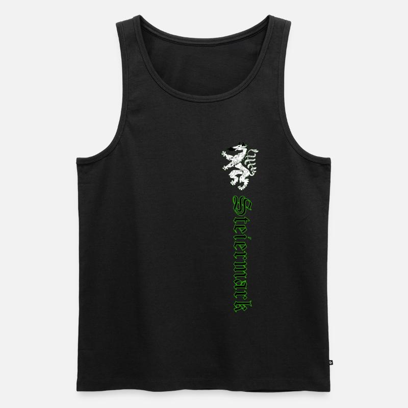 Steiermark - Männer Premium Bio Tank Top - Schwarz
