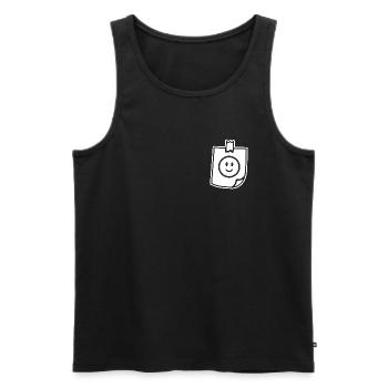 Happy note tape Good mood - Men's Premium Organic Tank Top - black - Front - Michal (187cm)