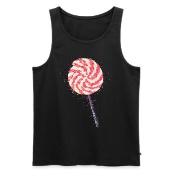 Glitter lollipop - Men's Premium Organic Tank Top - black - Front - AI Model Male 178 light (178cm)