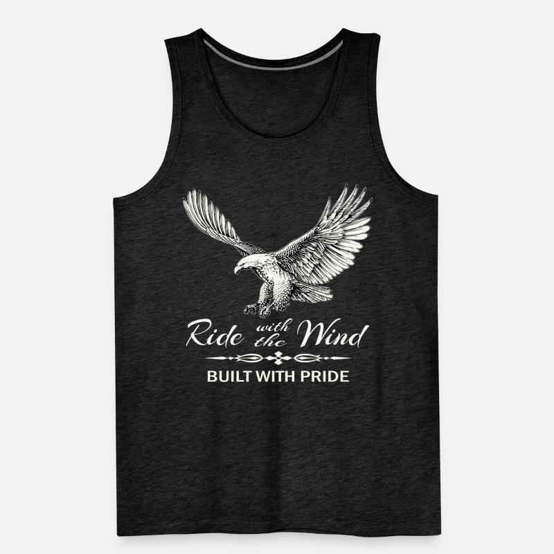 Ride the Wind Eagle Men's Premium Organic Tank Top