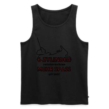 6 Zylinder Goldwing Design - Männer Premium Bio Tank Top - Schwarz - Vorne - Michal (187cm)