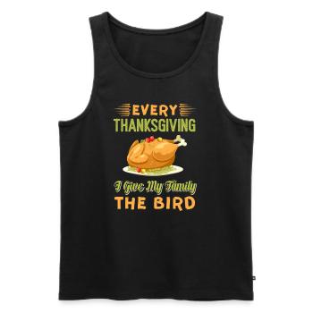 Happy ThanksGiving Family - thanks giving - Männer Premium Bio Tank Top - Schwarz - Vorne - AI Model Male 178 light (178cm)