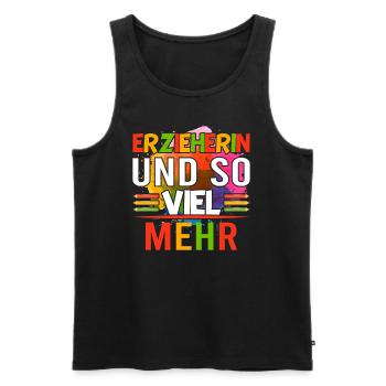 Erzieherin Kindergarten Abschiedsgeschenk - Männer Premium Bio Tank Top - Schwarz - Vorne - AI Model Male 178 light (178cm)