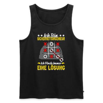 Sicherheitsingenieur coole witzige Geschenkidee - Männer Premium Bio Tank Top - Schwarz - Vorne - AI Model Male 178 light (178cm)