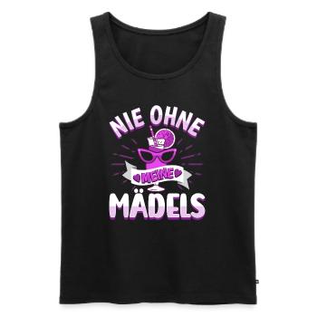 Frauen Mädels Freundinnen Feier - Männer Premium Bio Tank Top - Schwarz - Vorne - Michal (187cm)