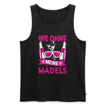 Nie ohne meine Mädels - Männer Premium Bio Tank Top - Schwarz - Vorne - Michal (187cm)