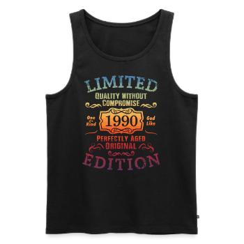 Birthday 1990 Limited Edition Gift Used Cool - Men's Premium Organic Tank Top - black - Front - Michal (187cm)