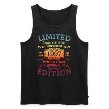 Anniversaire 1997 Édition Limitée Cadeau Occasion Cool - Débardeur bio Premium Homme - noir - Devant - Michal (187cm)