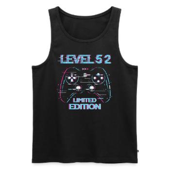 Birthday Level 52 Gaming Limited Edition Gamer - Men's Premium Organic Tank Top - black - Front - Michal (187cm)
