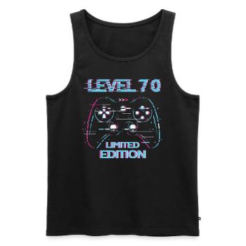 Birthday Level 70 Gaming Limited Edition Gamer - Men's Premium Organic Tank Top - black - Front - Michal (187cm)