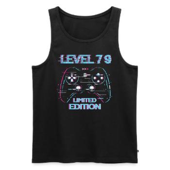 Birthday Level 79 Gaming Limited Edition Gamer - Men's Premium Organic Tank Top - black - Front - Michal (187cm)