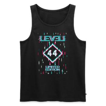 Birthday Level 44 Gaming Limited Edition Gamer - Men's Premium Organic Tank Top - black - Front - Michal (187cm)