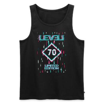 Birthday Level 70 Gaming Limited Edition Gamer - Men's Premium Organic Tank Top - black - Front - Michal (187cm)