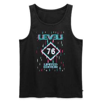 Birthday Level 76 Gaming Limited Edition Gamer - Men's Premium Organic Tank Top - black - Front - Michal (187cm)