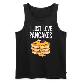 Crêpes - I just love pancakes - Débardeur bio Premium Homme - noir - Devant - Michal (187cm)